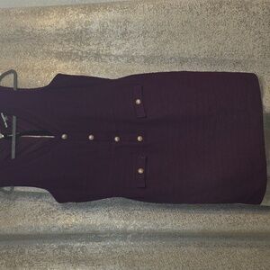 Tweed plum color dress